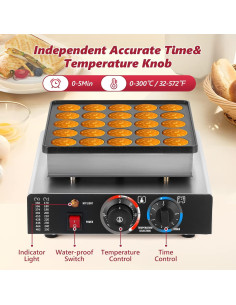 Mini Maker de Pancakes Holandeses LANUEVA 25 pcs Acero Inoxidable 2