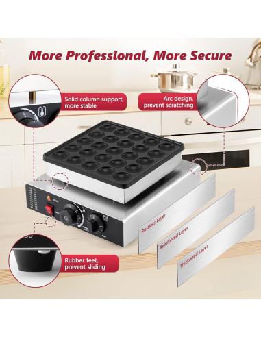 Mini Maker de Pancakes Holandeses LANUEVA 25 pcs Acero Inoxidable