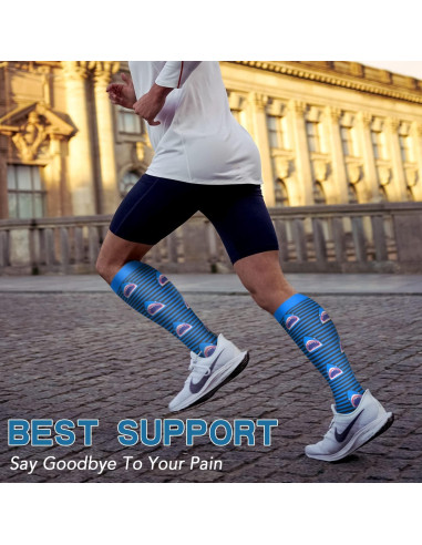 Calcetines de Compresión SunFeeling 6 Pares Unisex Multicolor