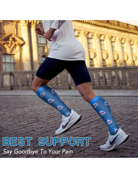 Calcetines de Compresión SunFeeling 6 Pares Unisex Multicolor