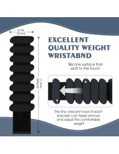 Pesas de Muñeca Grednfhat 0.9 kg Ajustables para Fitness 2
