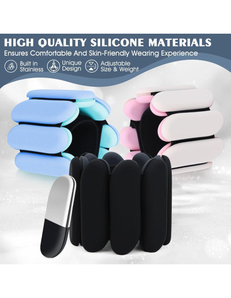 Pesas de Muñeca Grednfhat 0.9 kg Ajustables para Fitness