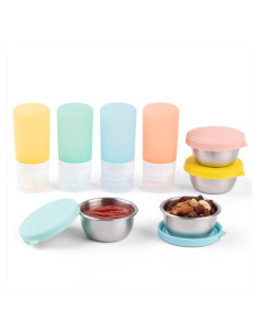 Juego de Contenedores de Salsa MICEBAY 8 Piezas 2oz Silicona