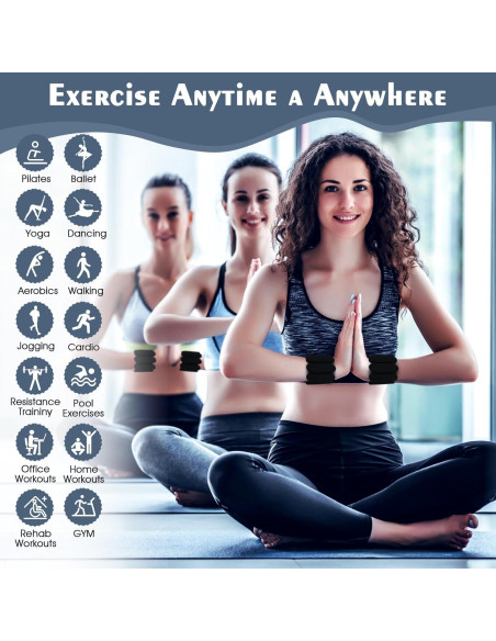 Pesas de Muñeca Grednfhat 0.9 kg Ajustables para Fitness