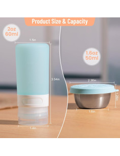 Juego de Contenedores de Salsa MICEBAY 8 Piezas 2oz Silicona 2