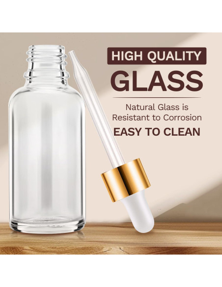 Bumobum Botellas de Goteo 30 ml - 5 Pcs Vidrio Reutilizable