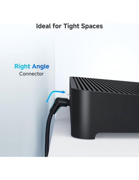 Cable Ethernet Cat 6 Rotatable 0.3m 10Gbps Cable Matters Negro Cable Ethernet Cat 6 Rotatable 0.3m 10Gbps Cable Matters Negro