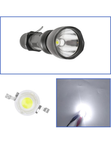 100 Chips LED de Alta Potencia eMagTech 1W Blanco 6500K