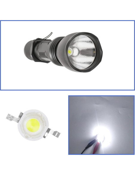 100 Chips LED de Alta Potencia eMagTech 1W Blanco 6500K