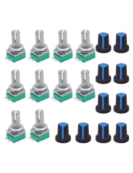 Potenciómetros Rotativos Lineales 10K Ohm TWTADE 10 Pcs