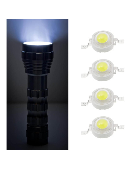 100 Chips LED de Alta Potencia eMagTech 1W Blanco 6500K