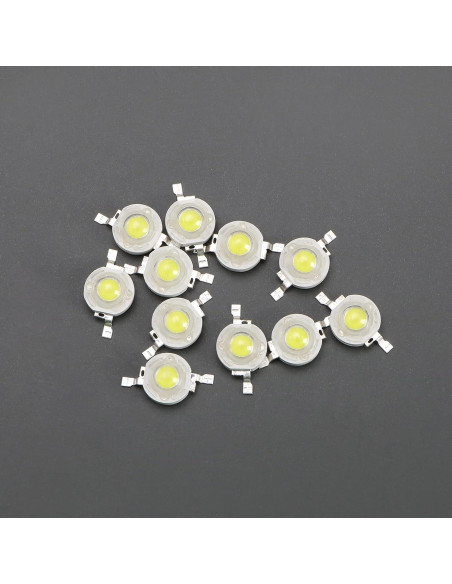 100 Chips LED de Alta Potencia eMagTech 1W Blanco 6500K