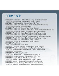 Resistor del Motor del Ventilador HVAC LCWRGS para Ford 2