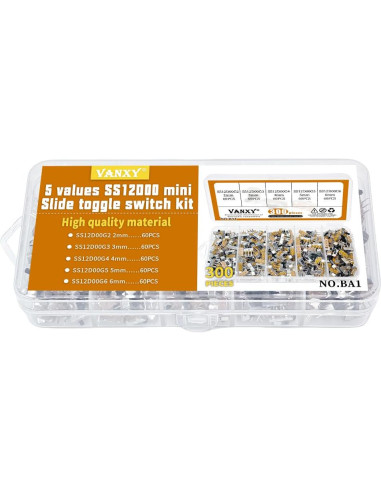 Kits de Interruptores Deslizantes Verticales Mini VANXY 300Pcs
