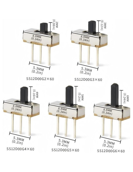 Kits de Interruptores Deslizantes Verticales Mini VANXY 300Pcs