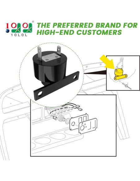 Zumbador de Reversa 10L0L para Carro de Golf EZGO 1996-2008