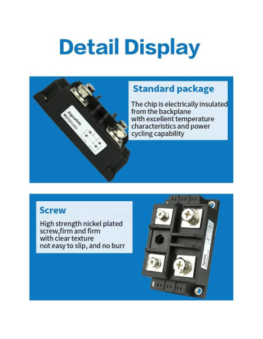 Rectificador de Puente Aigoodele MDQ400A 400A 1600V 4 Terminales