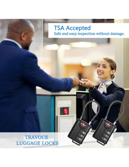 Candados TSA Cogguepe 2 PCS Combinación para Equipaje