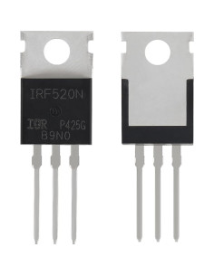 12 Transistores MOSFET IRF520N 9.7A 100V para Electrónica 2