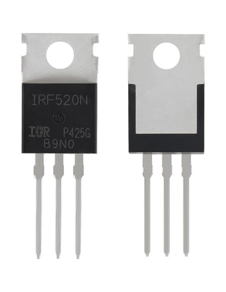 12 Transistores MOSFET IRF520N 9.7A 100V para Electrónica