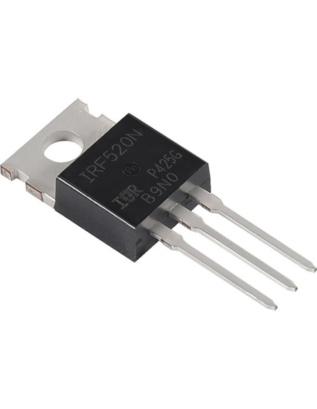 12 Transistores MOSFET IRF520N 9.7A 100V para Electrónica