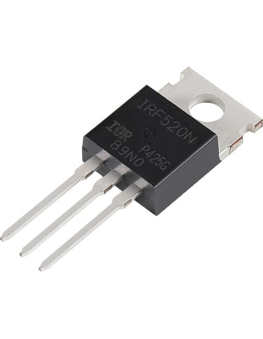12 Transistores MOSFET IRF520N 9.7A 100V para Electrónica