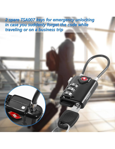 Candados TSA Cogguepe 2 PCS Combinación para Equipaje