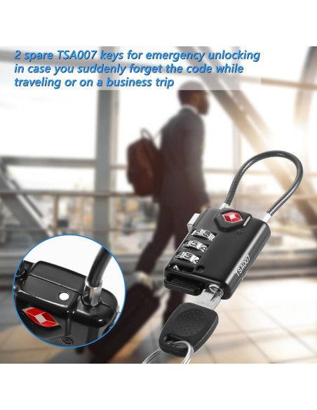 Candados TSA Cogguepe 2 PCS Combinación para Equipaje