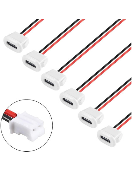 15 Conectores USB Tipo-C Hembrados 2P 3A JUZITAO