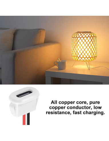 15 Conectores USB Tipo-C Hembrados 2P 3A JUZITAO