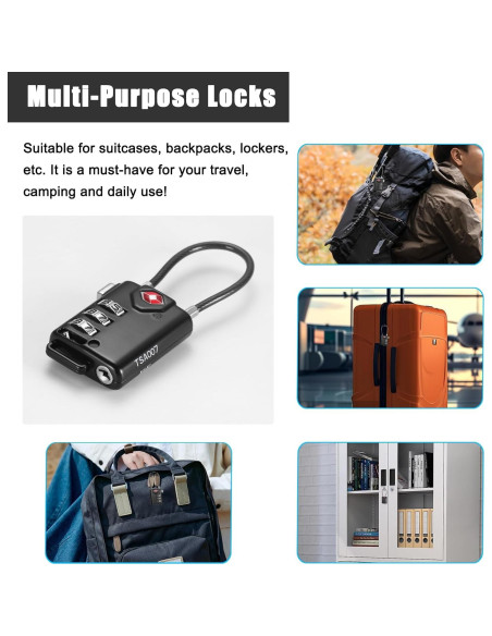 Candados TSA Cogguepe 2 PCS Combinación para Equipaje