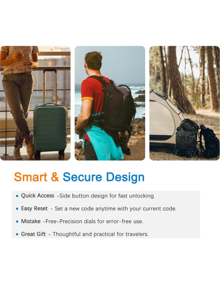 Candados TSA Cogguepe 2 PCS Combinación para Equipaje