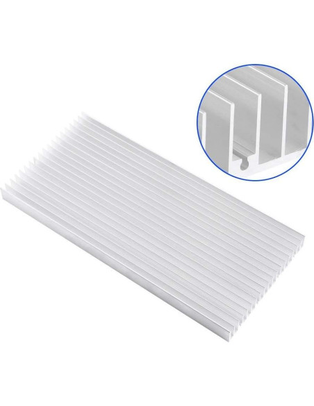 Disipador de Calor de Aluminio Walfront 300x140x20mm 19 Aletas