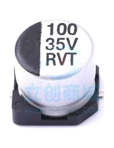 20 Capacitores Electrolíticos SMD 100uF 35V 6.3x5.4mm