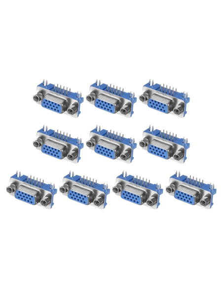 Conector VGA15 Femenino uxcell 15 Pines 3 Filas Paquete de 10