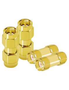 Kit de Adaptadores SMA CNARIO 4 Piezas Macho y Hembra 50 Ohmios
