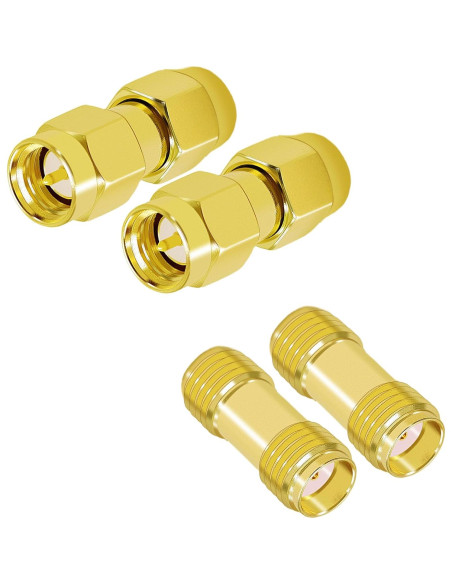 Kit de Adaptadores SMA CNARIO 4 Piezas Macho y Hembra 50 Ohmios