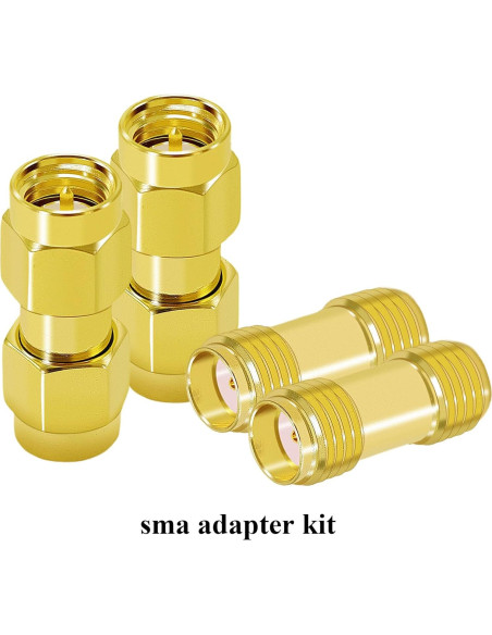 Kit de Adaptadores SMA CNARIO 4 Piezas Macho y Hembra 50 Ohmios