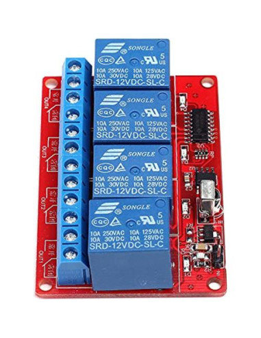 Controlador de Relé Infrarrojo Lufasa 4 Canales 12V 8m