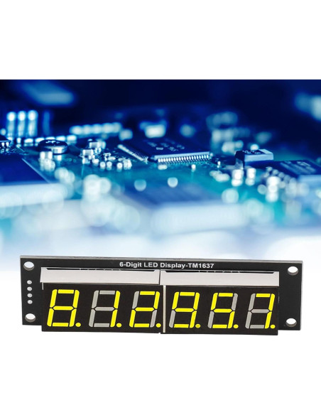 Módulo de Pantalla Digital Kadimendium 6 Dígitos 7 Segmentos LED Amarillo