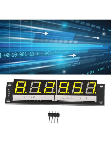 Módulo de Pantalla Digital Kadimendium 6 Dígitos 7 Segmentos LED Amarillo