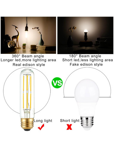 Bombilla LED E26 LiteHistory 6W Regulable 600lm 4000K - Paquete de 6