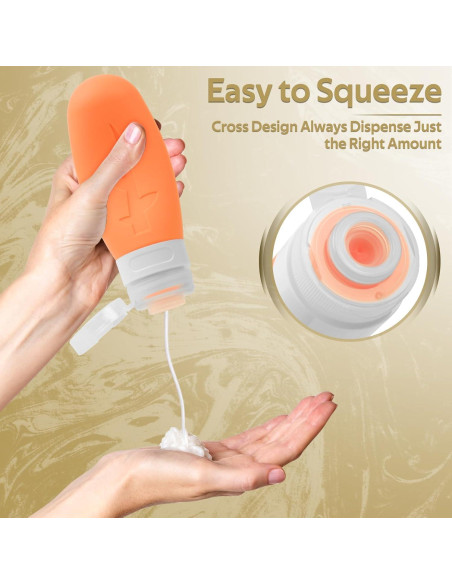 Kit de 19 Botellas de Viaje Silicona A Prueba de Fugas 90ml