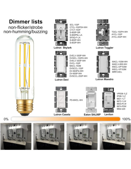 Bombilla LED E26 LiteHistory 6W Regulable 600lm 4000K - Paquete de 6