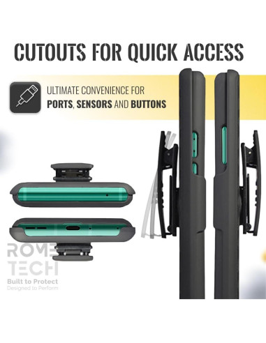 Funda con Clip para OnePlus 8 / 8 5G Rome Tech - Negra