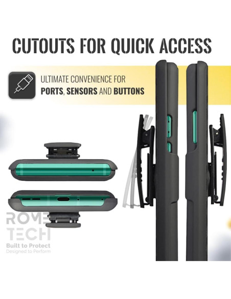 Funda con Clip para OnePlus 8 / 8 5G Rome Tech - Negra