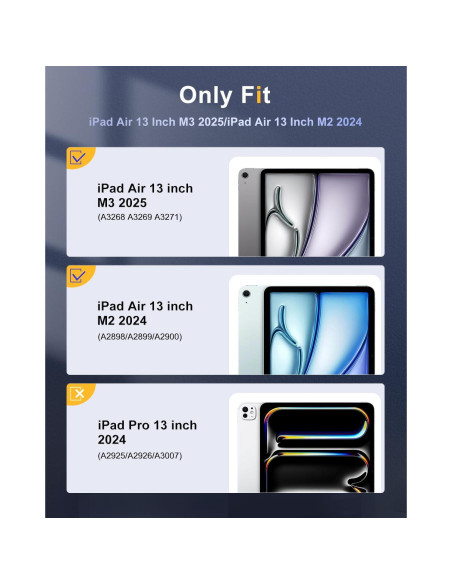 Funda TiMOVO para iPad Air 13" M3/M2 2024/2025 con Soporte Lápiz