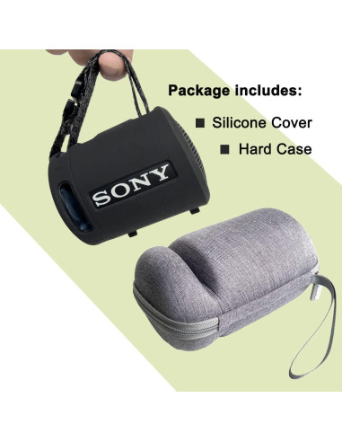 Funda de Silicona y Estuche Duro para Altavoz Sony SRS-XB13/XB100
