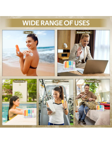 Kit de 19 Botellas de Viaje Silicona A Prueba de Fugas 90ml