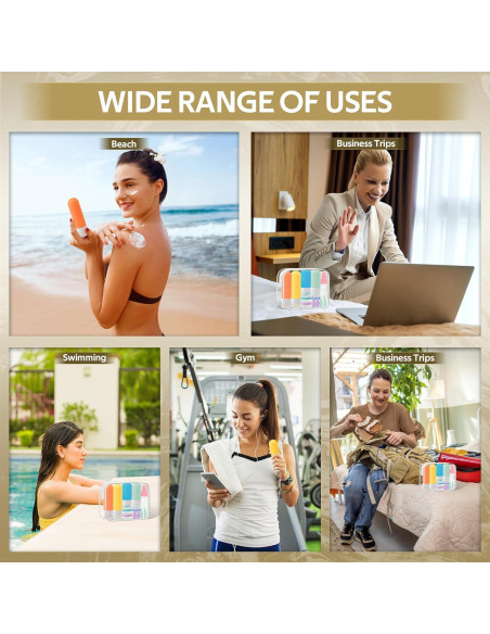 Kit de 19 Botellas de Viaje Silicona A Prueba de Fugas 90ml